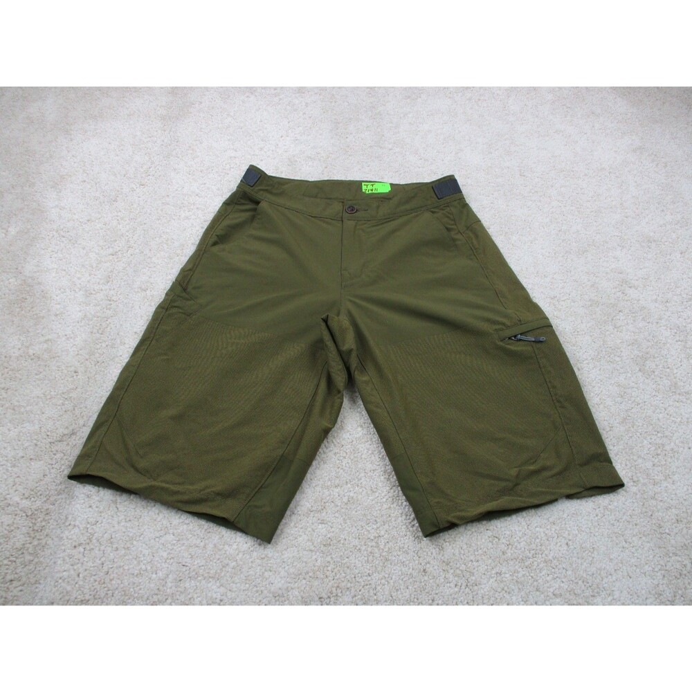 REI Co-Op Cycling Shorts Mens 30 Green Cargo Mountain Bike MTB Adjustable Waist